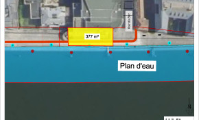 PORT DE MELUN (77)<br />
<br />
A LOUER<br />
<br />
Terre-plein de 377 m²