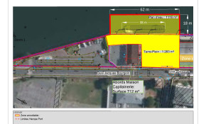 PORT DE CORBEIL-SAINT-NICOLAS (91)<br />
<br />
Installation à Caractère d'Animation et de Loisir (ICAL)<br />
<br />
Emplacement pour bateau d'activité à quai et/ou transport à passagers<br />
<br />
A LOUER<br />
<br />
Terre-plein de 1 283 m²<br />
Plan d'eau 1 116 m²<br />
Quai de 62 ml